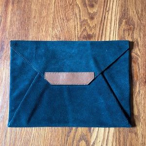 Schuler & Sons Philadelphia Green Envelope Clutch